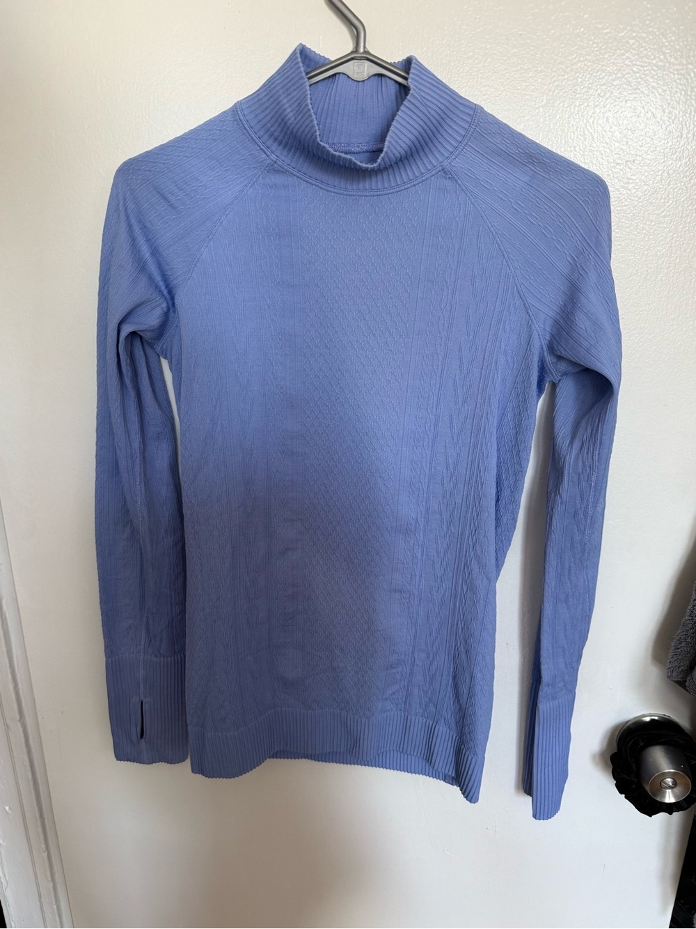 lululemon athletica Long Sleeve Mock Neck Top in Periwinkle Blue